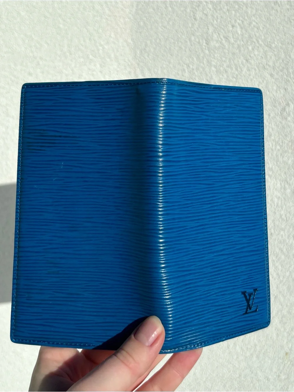 Louis Vuitton unisex Blue Epi Long Wallet